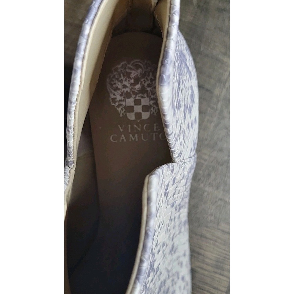 Vince Camuto Snakeskin Booties Zip Back Size 12 Jestama - Picture 8 of 9